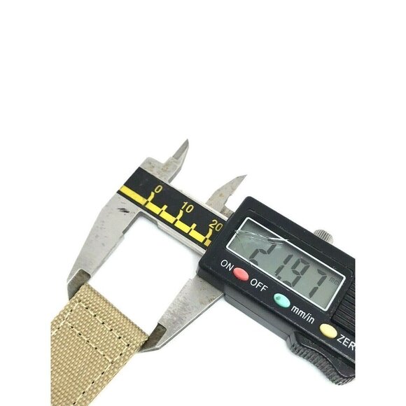 Men's Watch Band Replacement Beige Canvas Leather Strap Diver 20mm Lug - Picture 6 of 7